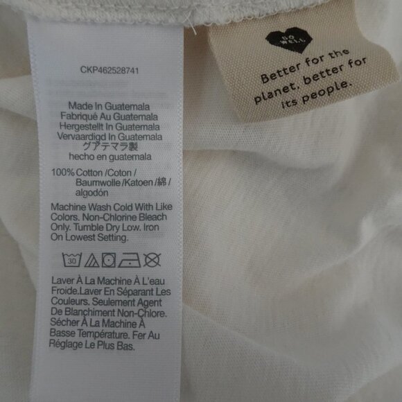 Madewell Tank Dress Women's Size XS White Softfade Pool Beach Cover Up Casual - Picture 11 of 11